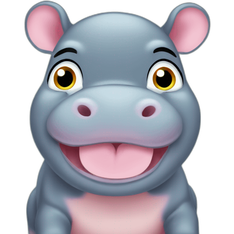 Baby hippo cute emoji