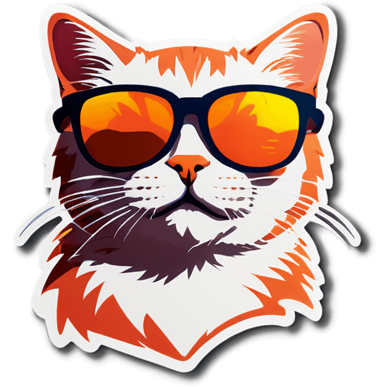 Cat with sunglasses emoji