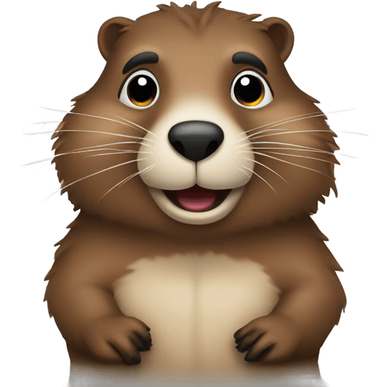 Cute groundhog emoji