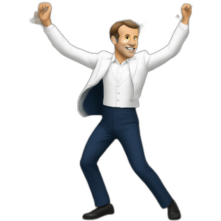 Emmanuel Macron dancing emoji