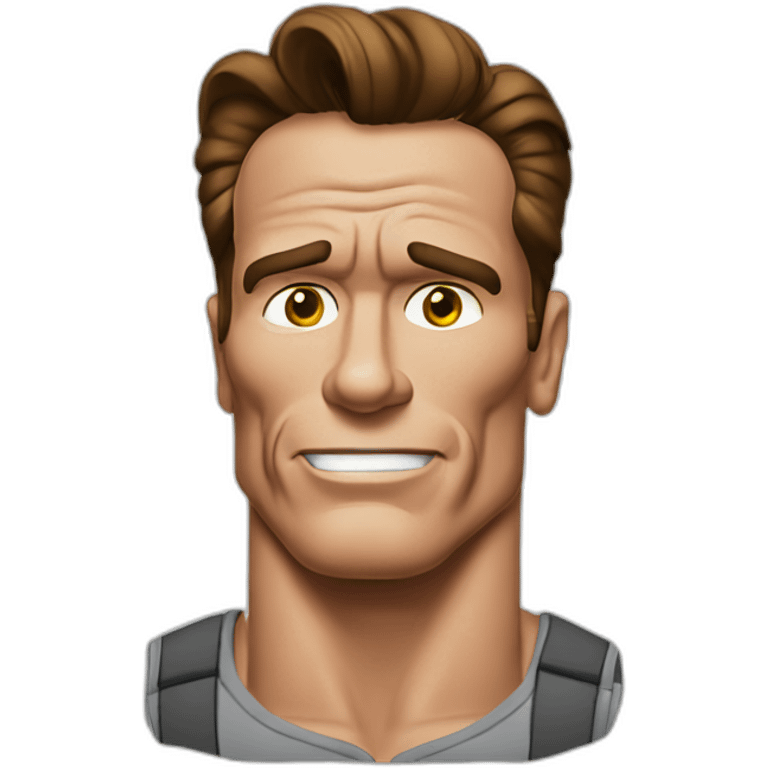 arnold schwarzenegger cartoon wearing henley emoji