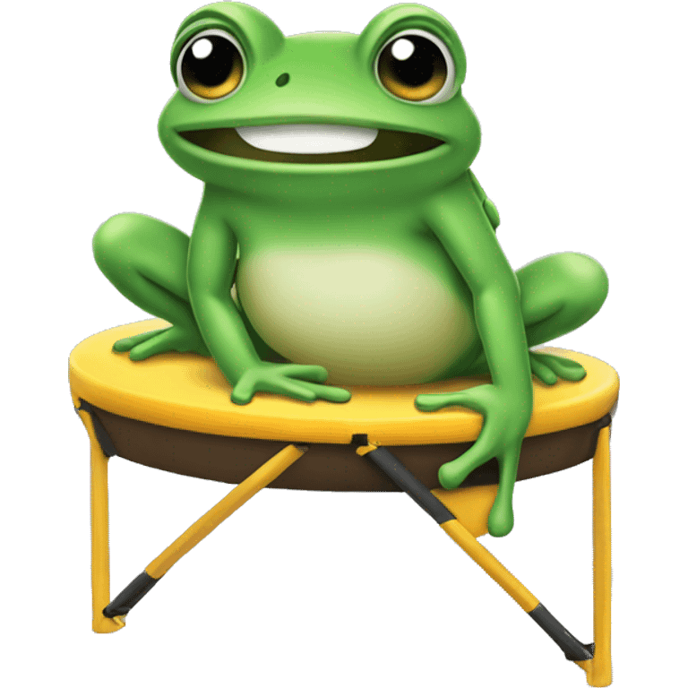 Grenouille sur trampoline emoji