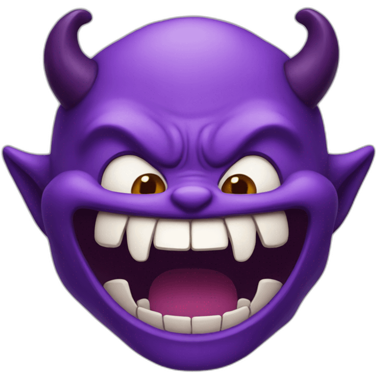 purple demon laughing emoji