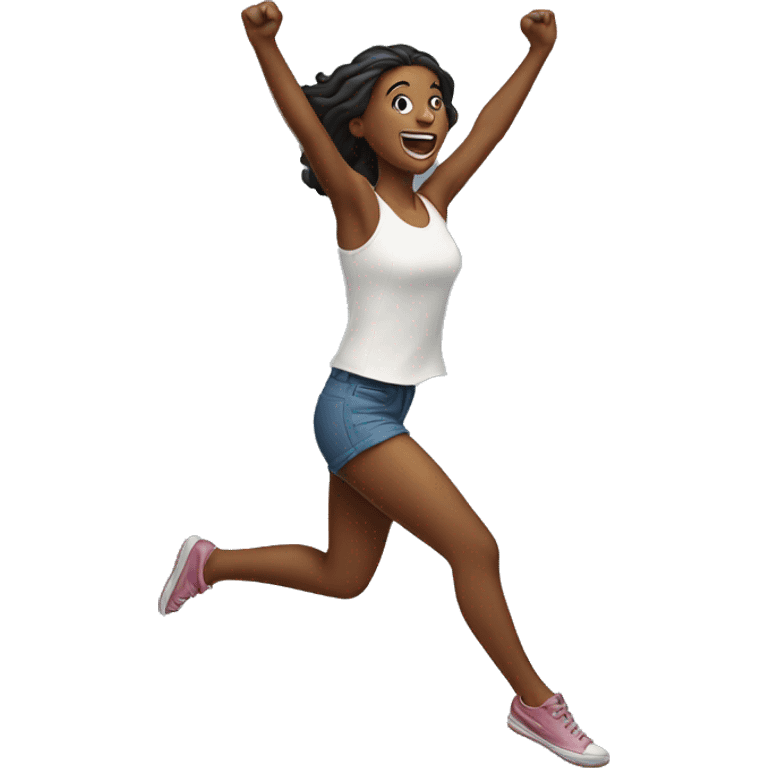 Jumping lady emoji