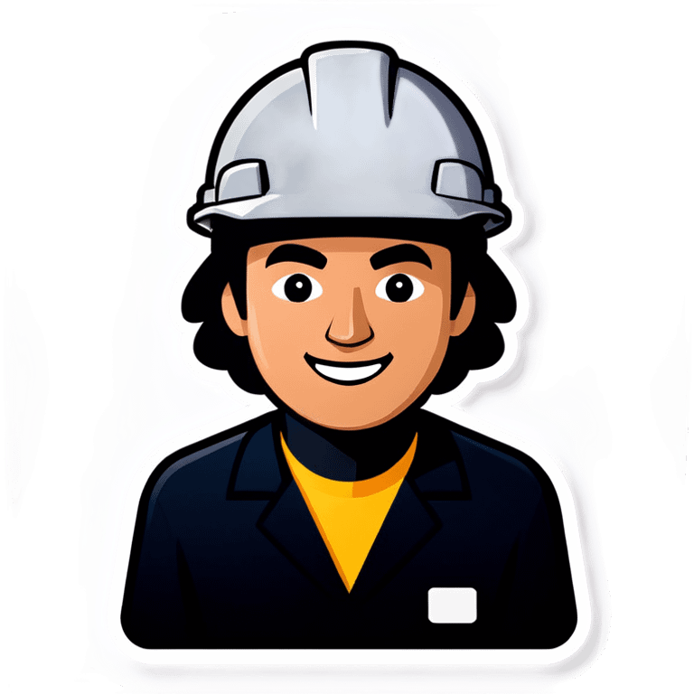 Worker with grey hard hat emoji