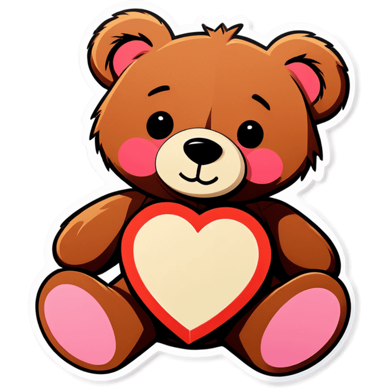 Teddy bear in love emoji