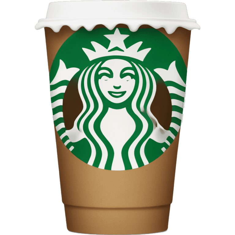 Starbucks Christmas coffee emoji