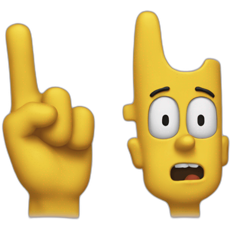 bart simpson doing the Jul sign with his fingers emoji