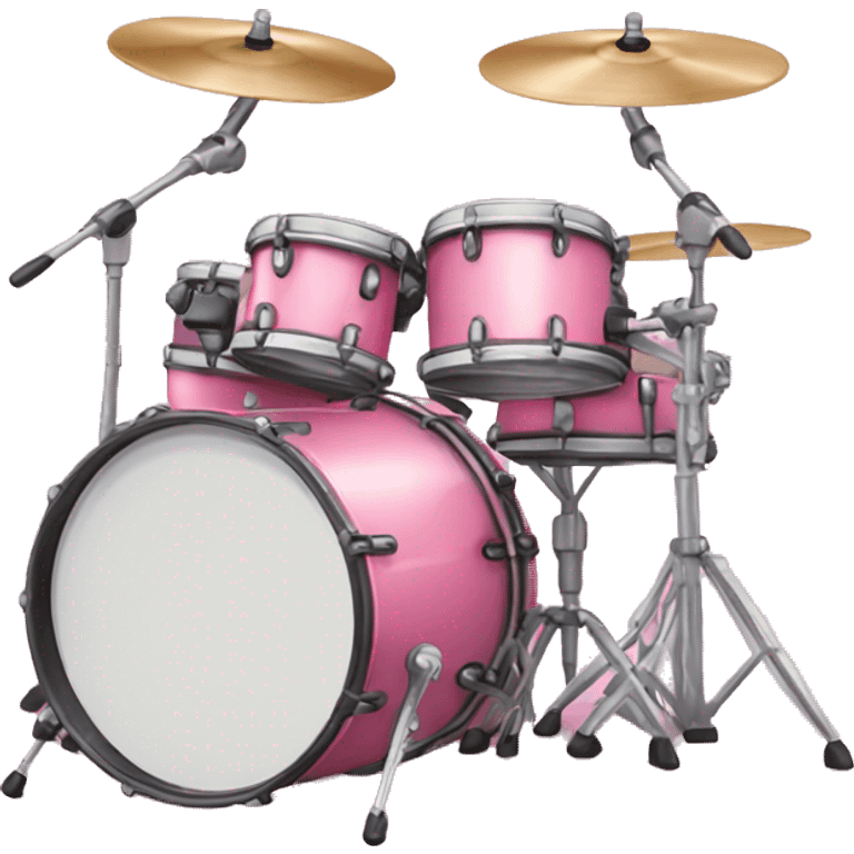 Pink drum kit emoji