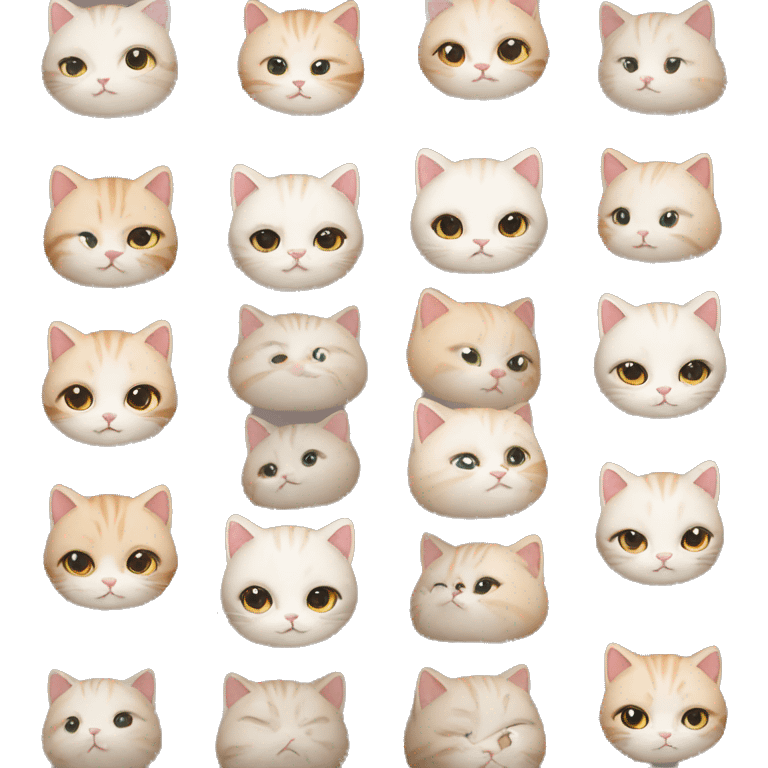 20 chubby kittens emoji