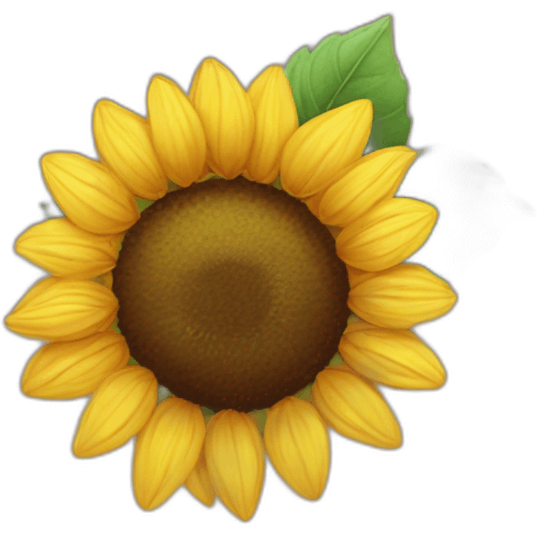 sunflower flower with love emoji