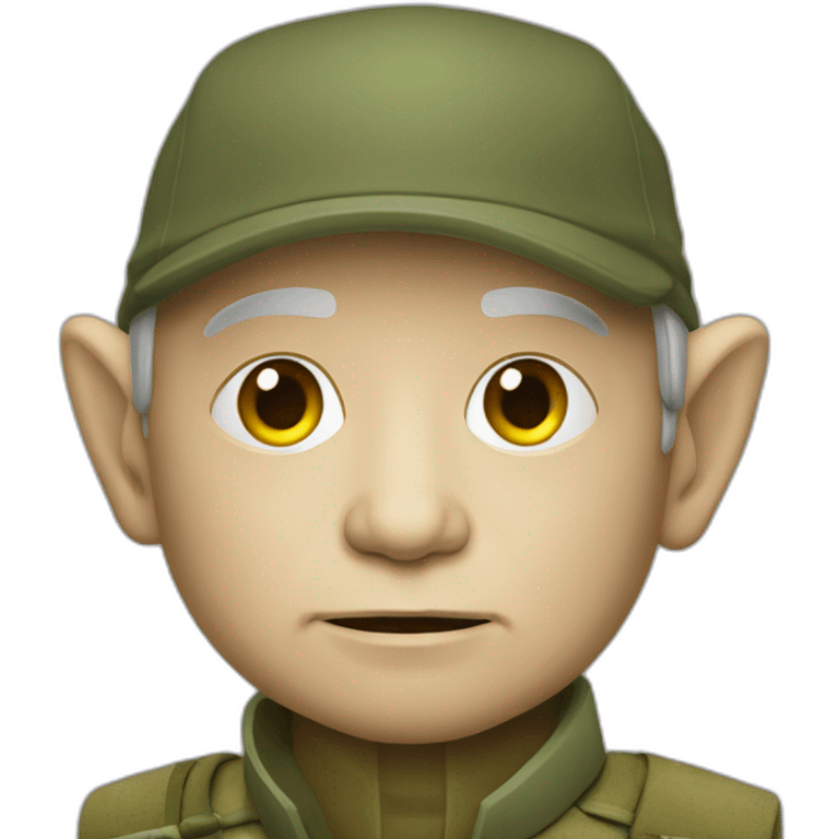 Yoda general in Ukraine in cap military  emoji