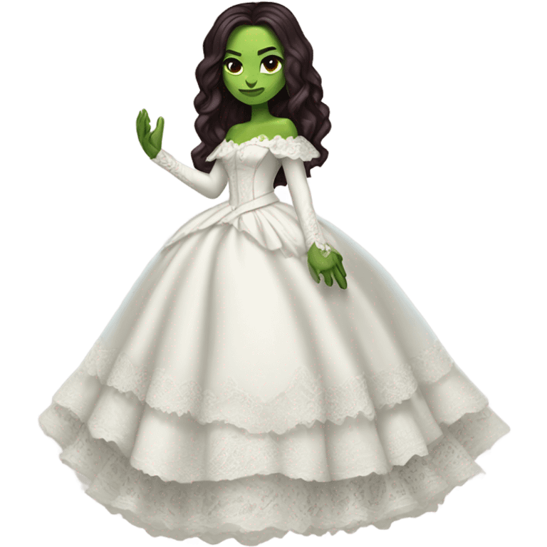 gamora in Victorian dress elegant white  emoji