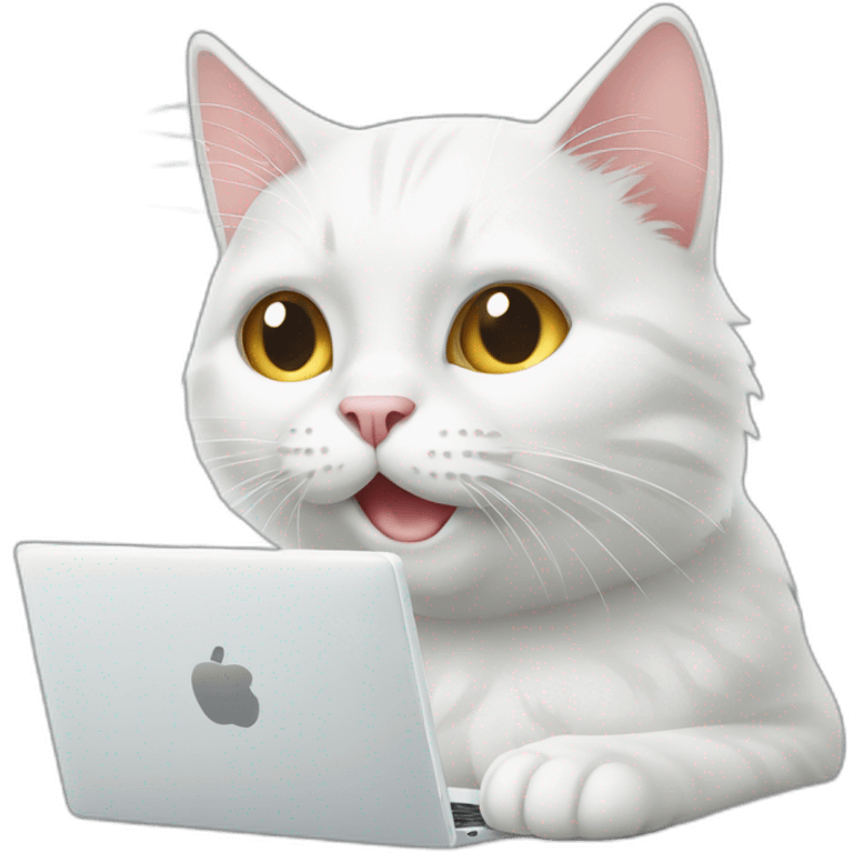 happy-white-cat-in-computer emoji