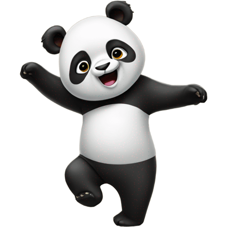 A panda dancing  emoji