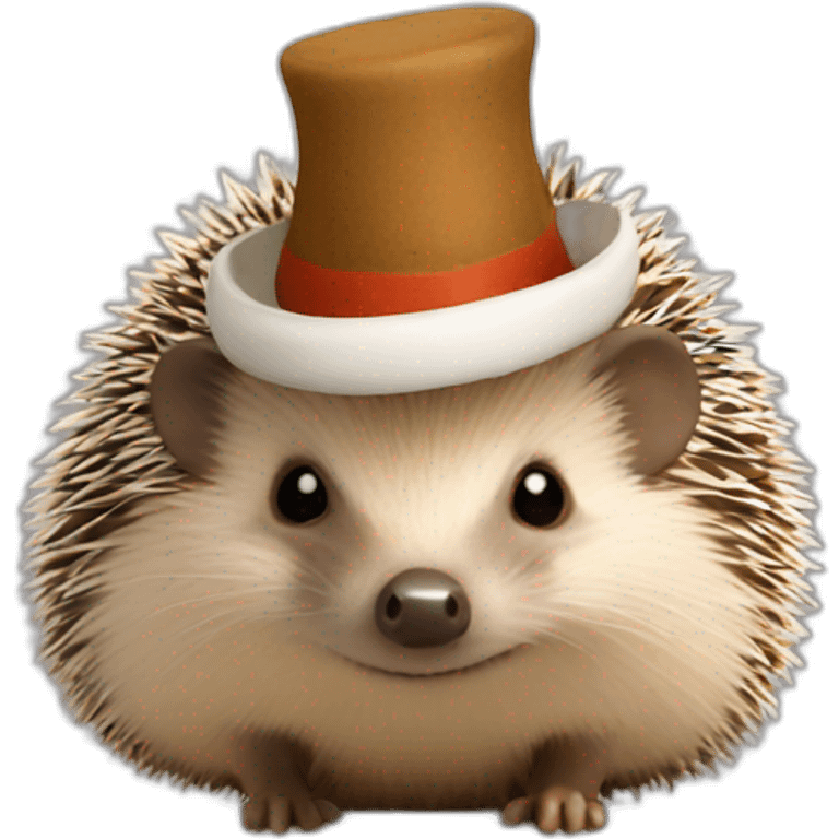 hedgehog with hat emoji