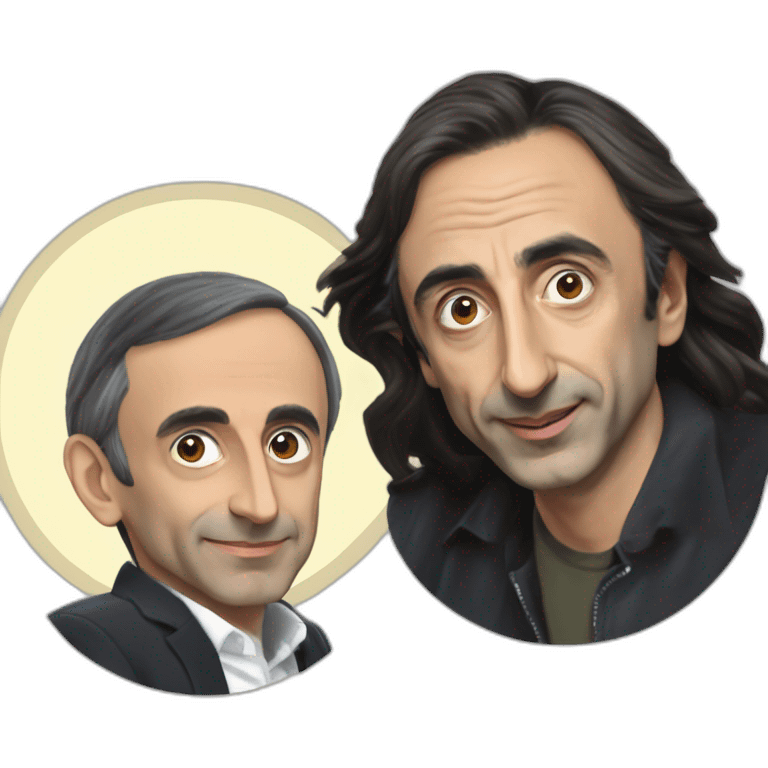 Éric Zemmour qui fais un câlin à Mohamed Henni emoji