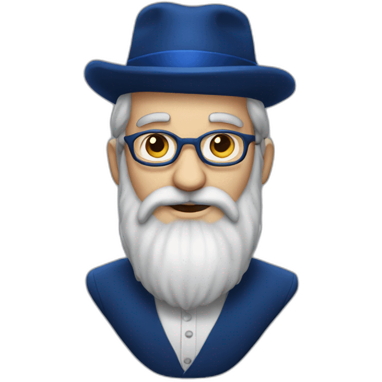 a rabbi with a dark blue beard  emoji