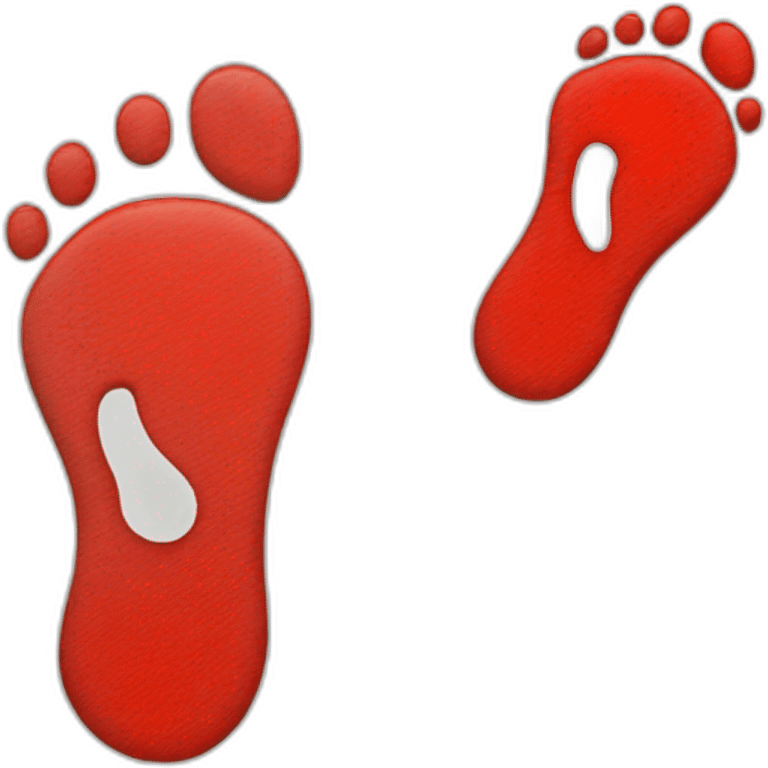 Red footprint  emoji