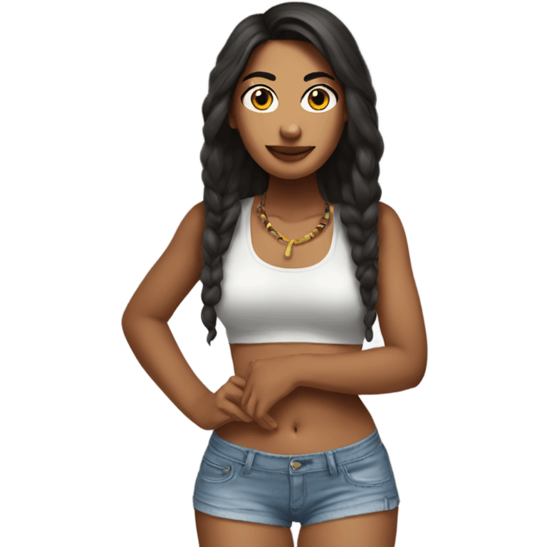 Peruvian female and booty shorts emoji