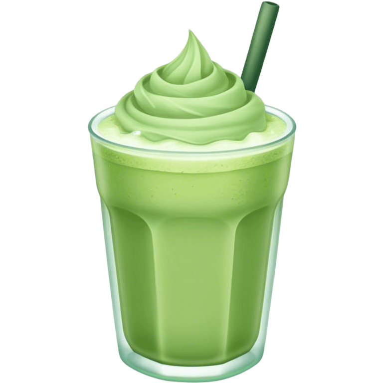 iced pastel green matcha emoji