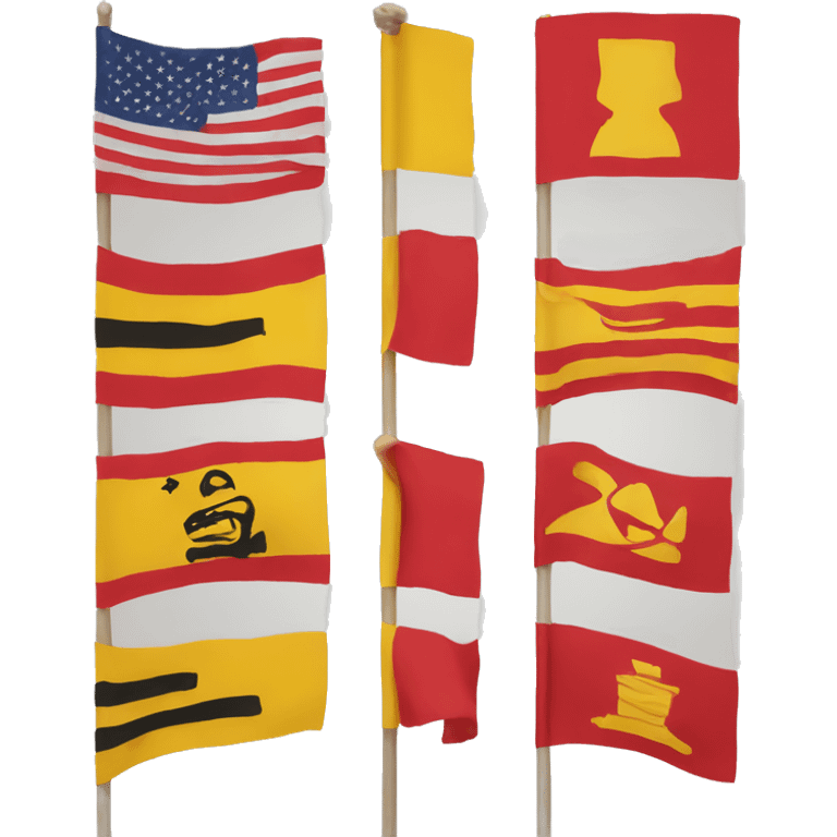 flag yellow on top red on below each half emoji