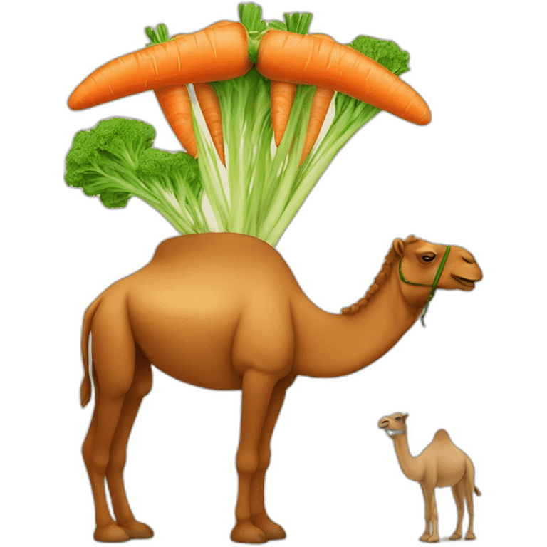 carrot eating camel eatong emoji