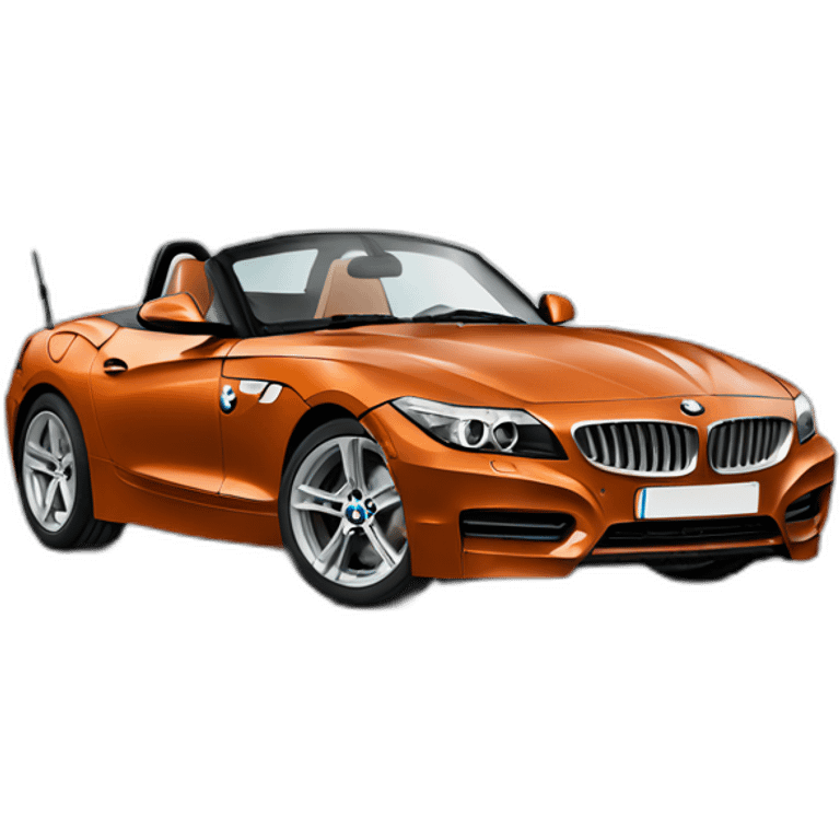 BMW z4 con dos personas dentro emoji