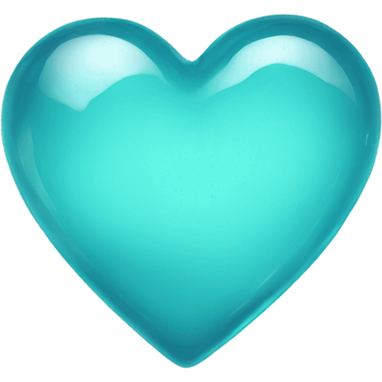 Glass Aqua heart emoji