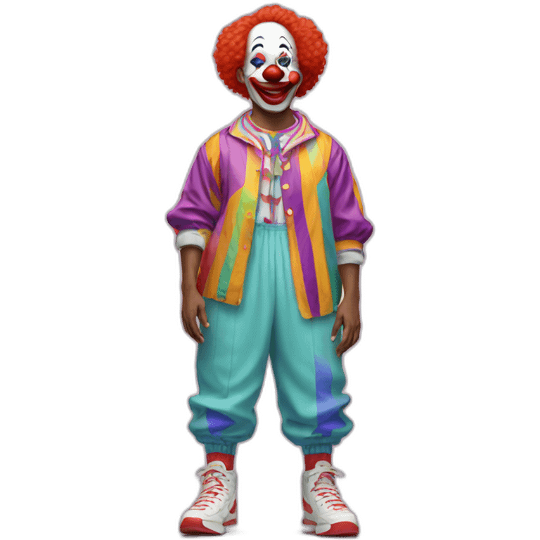 Clown in nike shoes emoji