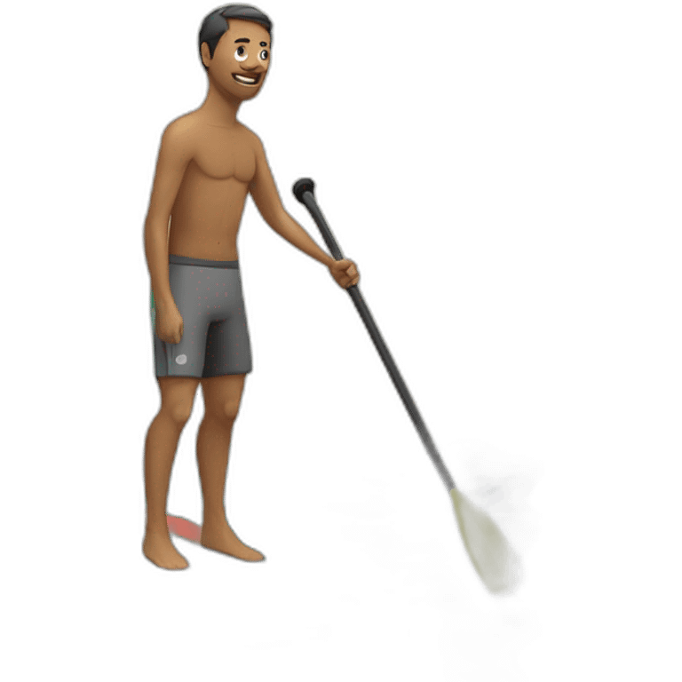 MAN on standup paddle emoji