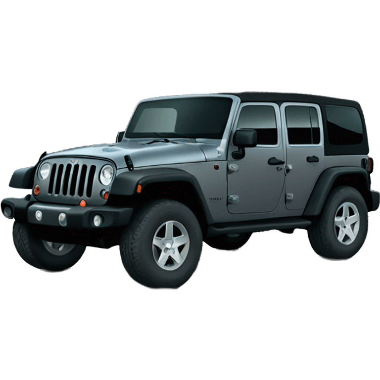 Dark grey 4 door jeep wrangler soft top emoji