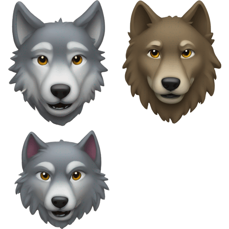 Wolf and cross emoji