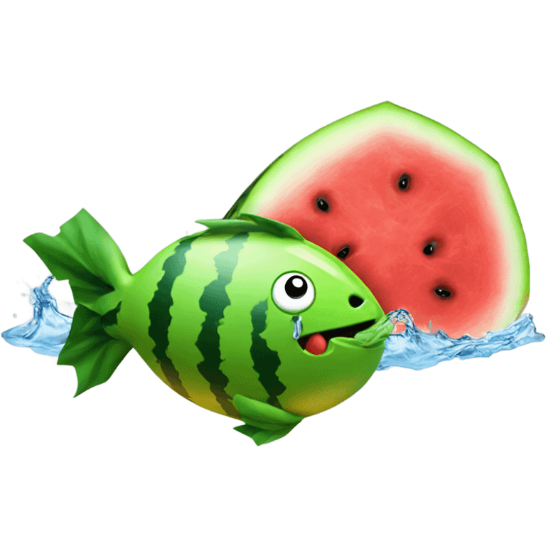 kool aid watermelon and chicken on a fishing  emoji