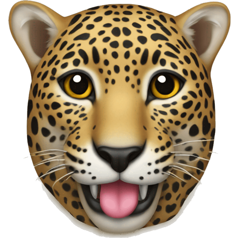 jaguar con emojis de corazones emoji