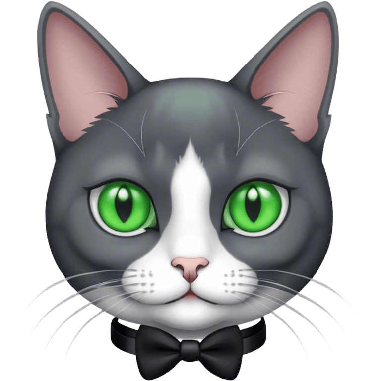 Tuxedo grey cat emoji