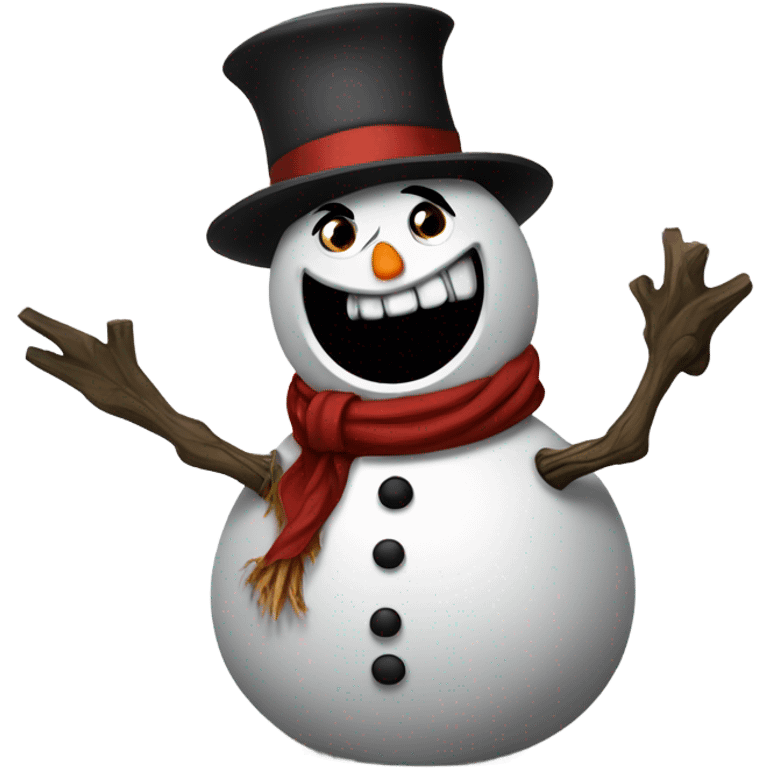 Scary snowman  emoji