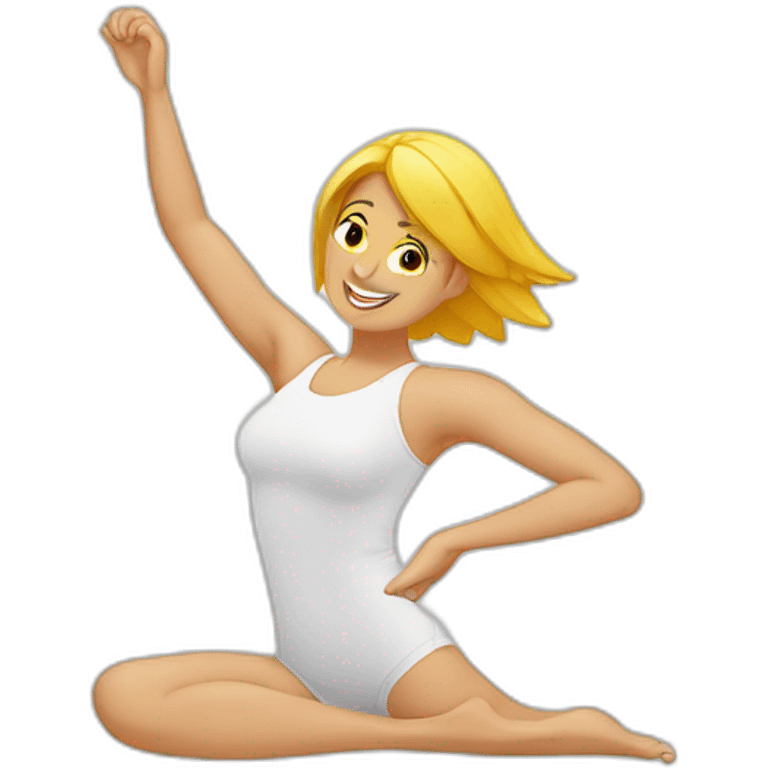 Chica blanca pilates pica emoji