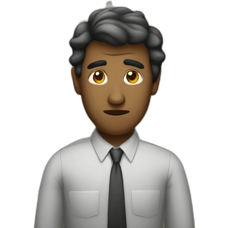 a man with disdain for cubicles emoji