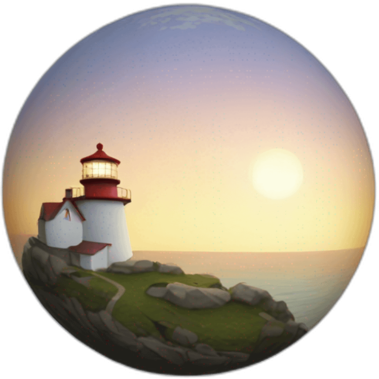 spherical lighthouse emoji