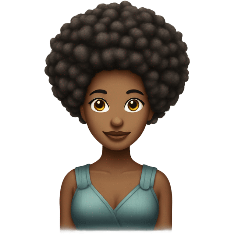 Afro puff power emoji