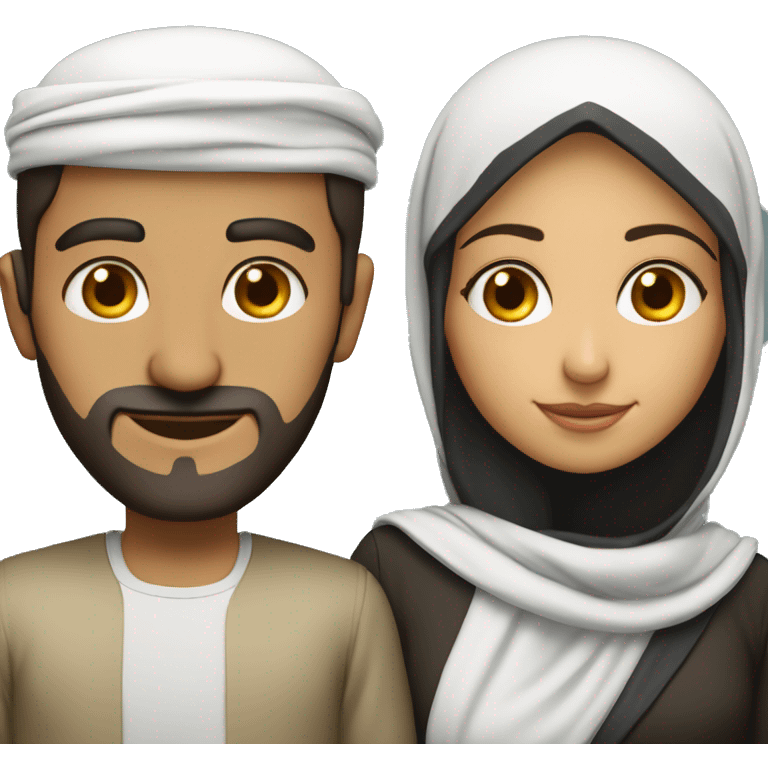 arab couple girl shorter than man emoji