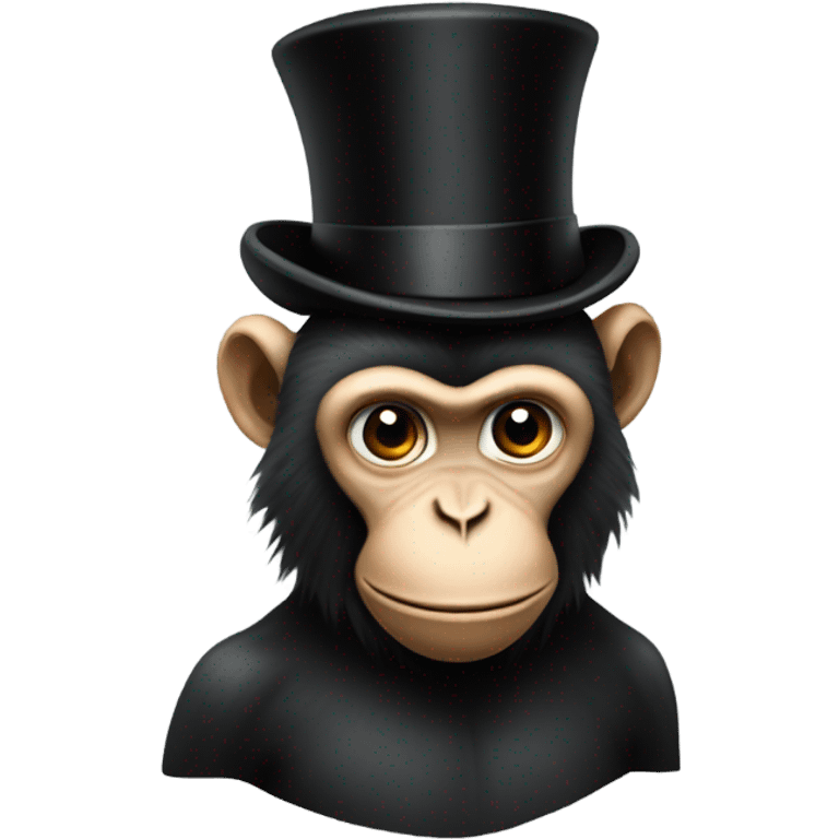 Monkey with tophat emoji