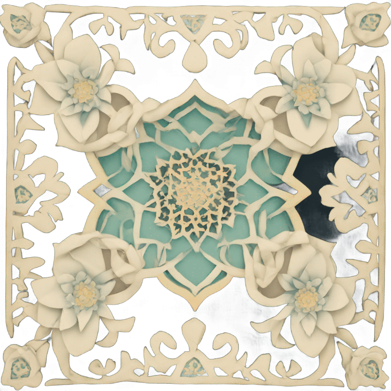 islamic art with flowers emoji