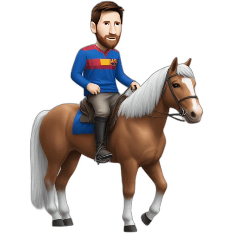 Messi sur un cheval  emoji