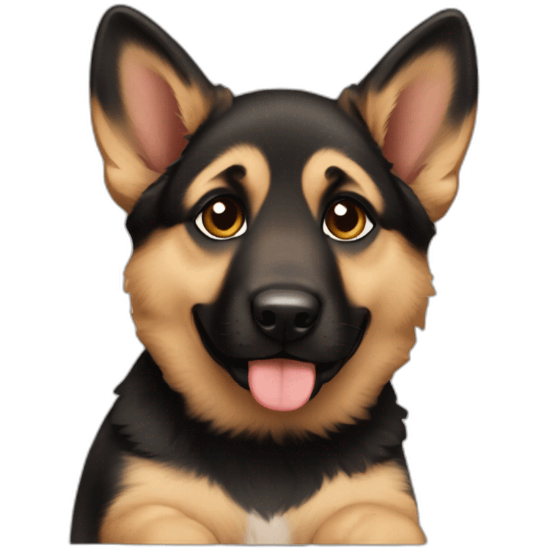 Puppy german sheppard emoji