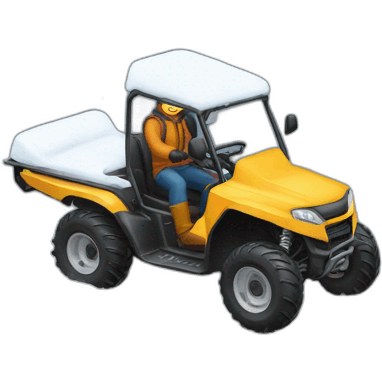 Atv with snowplow emoji