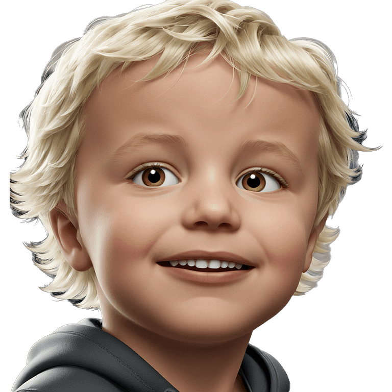 blonde boy portrait looking at viewer emoji