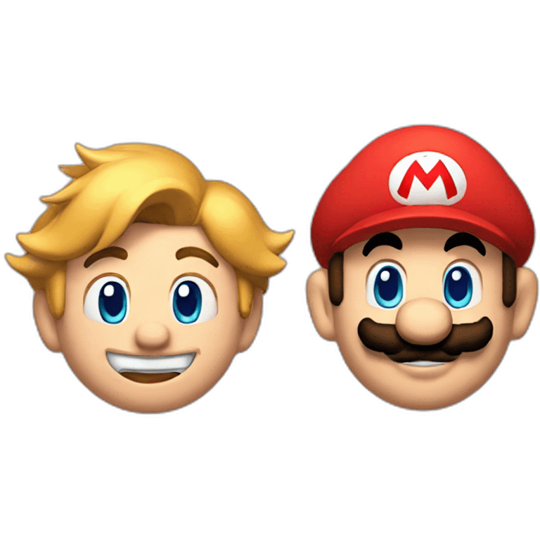 mario and cat emoji