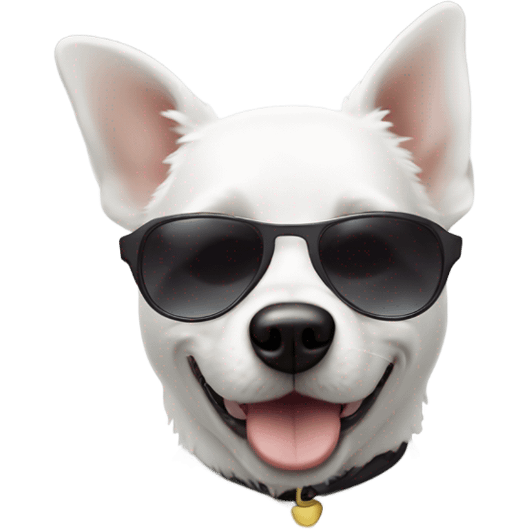 dog white with sunglasses emoji